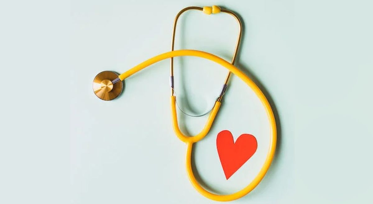 Picture of a stethoscope and cartoon heart